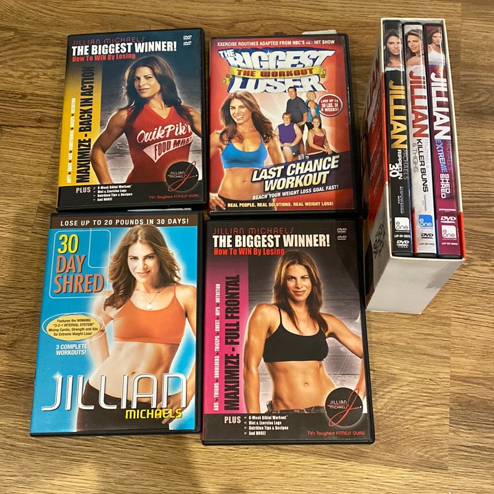 7 Jillian Michaels Biggest Loser Workout Exercise DVD’s Shred Ripped Extreme